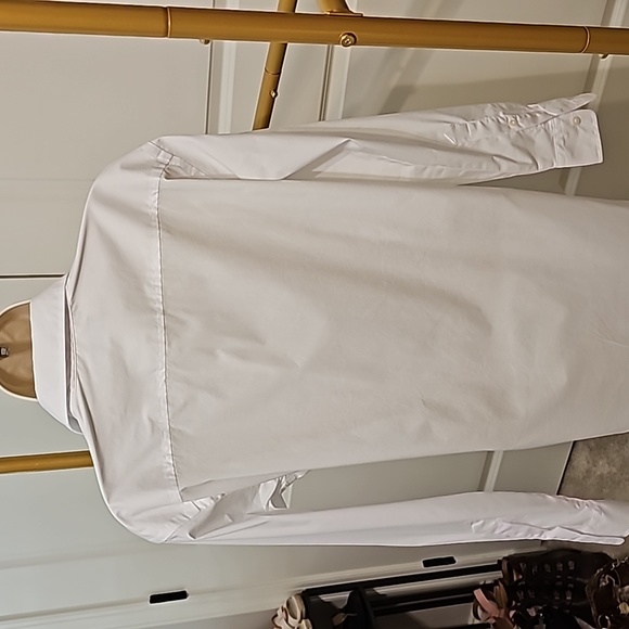 Lauren Ralph Lauren white cotton button down with chain - Picture 4 of 9